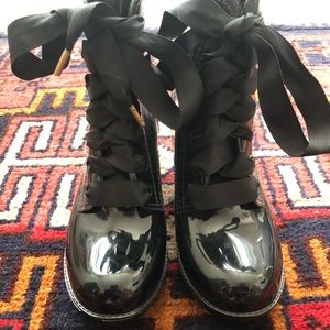 NWOT Betsey Johnson Heeled Rain Boots